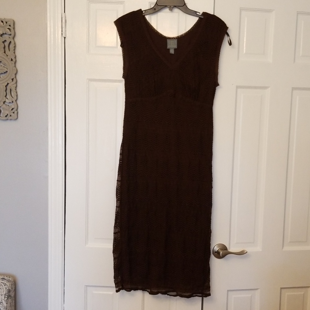 Brown lace dress